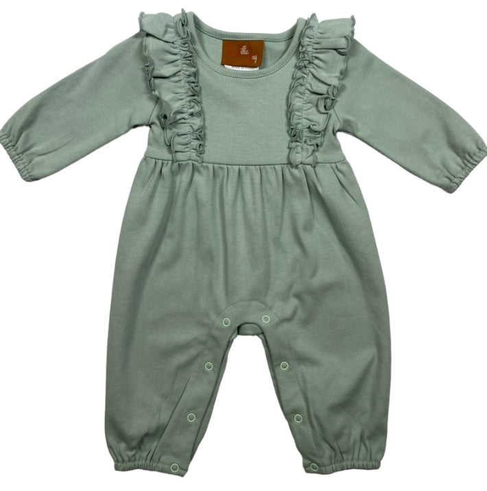 Sage Ruffle Romper